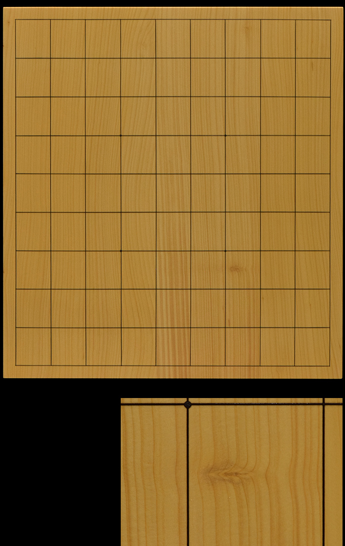 国産本榧卓上将棋盤 9分（ハギ盤） st10038 | 前川榧碁盤店