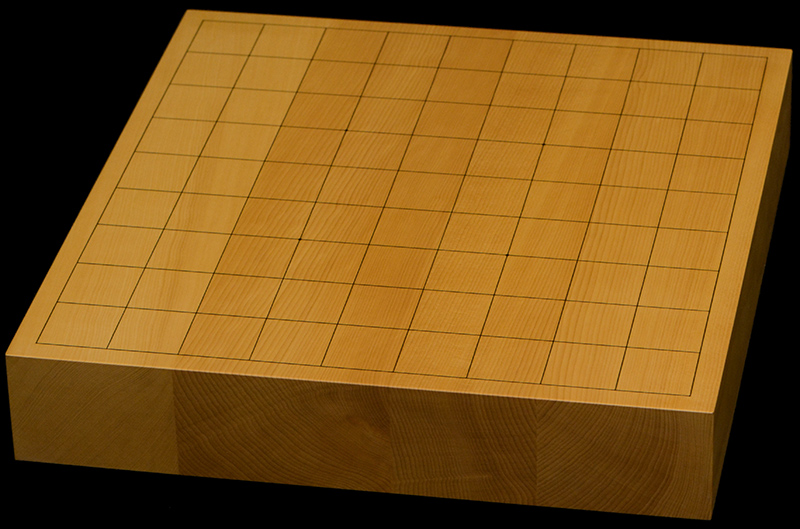 本榧卓上将棋盤　1寸9分（ハギ盤）