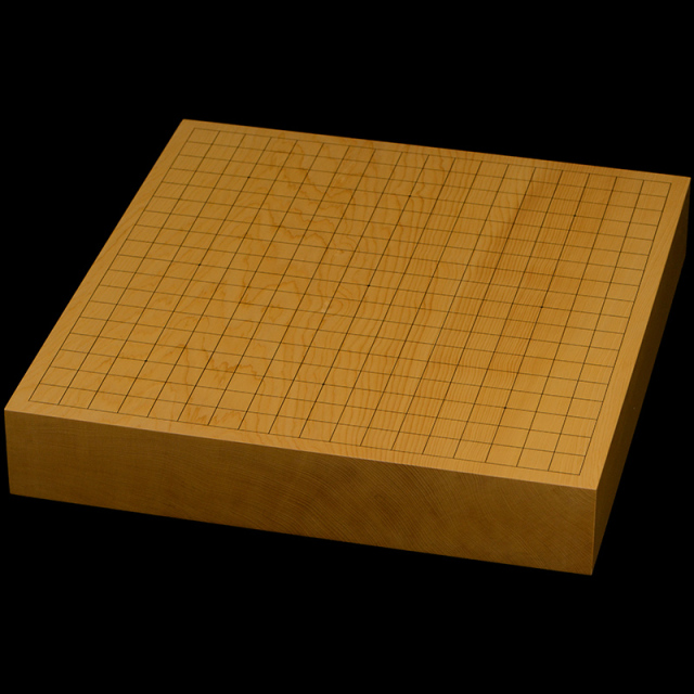 本榧卓上碁盤　2寸4分（一枚板・木表）　gb20324