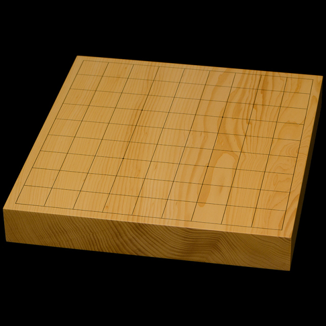 国産本榧卓上将棋盤　1寸6分（一枚板・木裏）　sb10514