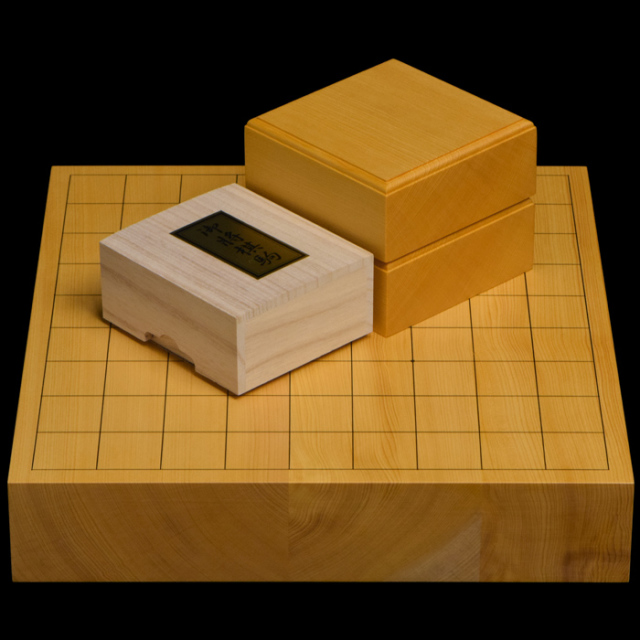 本榧２寸卓上将棋盤セット（ハギ盤　上）
