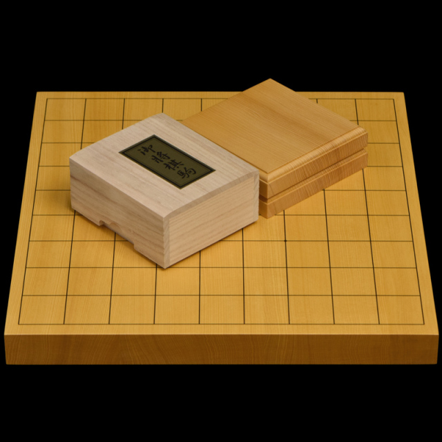 本榧1寸卓上将棋盤セット(ハギ盤・極上)